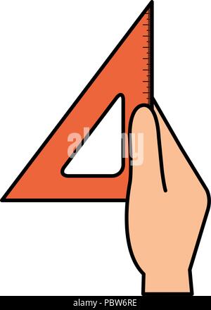 Hand Using Rule hand using school rule Stock Vector Image & Art - Alamy