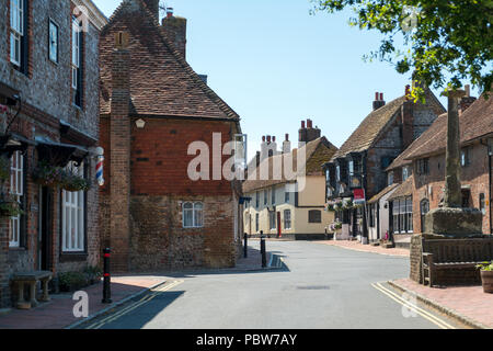 ALFRISTON, SUSSEX/UK - JULY 23 : View of the High Street in Alfriston Sussex on July 23, 2018 Stock Photo