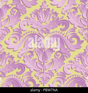 Seamless Vector Oriental Pattern With 3D Elements Stock Vector