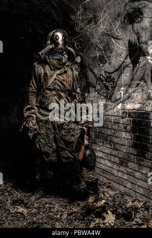 Living underground post apocalyptic scary creature Stock Photo