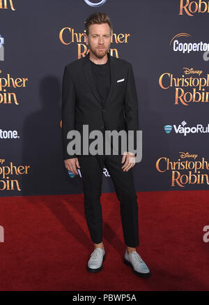 Burbank, California, USA. 30th July, 2018. Ewan McGregor arrives for the 'Christopher Robin' World Premiere at the Walt Disney Studios Theater. Credit: Lisa O'Connor/ZUMA Wire/Alamy Live News Stock Photo