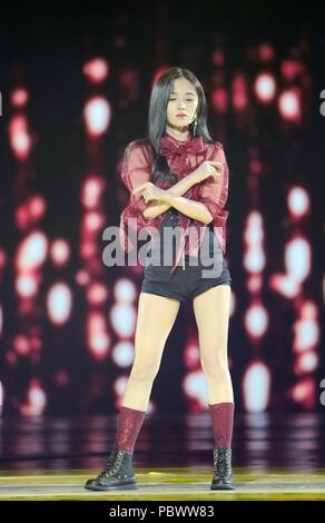 Shanghai, Shanghai, China. 31st July, 2018. Shanghai, CHINA-Chinese singer and actress Ju Jingyi performs at the 2018 SNH48 Award Ceremony in Shanghai, China, July 28th, 2018. Credit: SIPA Asia/ZUMA Wire/Alamy Live News Stock Photo