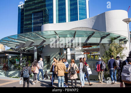 Parramatta railway train station in the city centre,Western Sydney,Australia Stock Photo