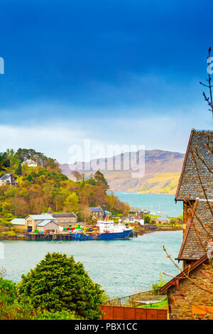 The NLB vessel 'Pole Star' is berthed at the NLB depot in Oban harbour, Argyll and Bute, Scotland, UK Stock Photo