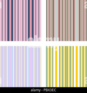Set of Vertical stripes seamless print vector Stock Vector
