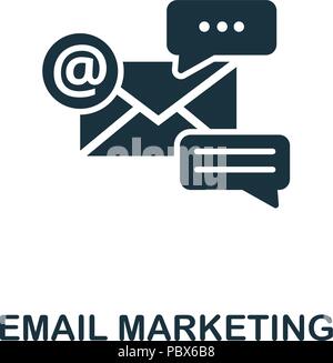 Email Marketing creative icon. Simple element illustration. Email Marketing concept symbol design from online marketing collection. For using in web d Stock Vector
