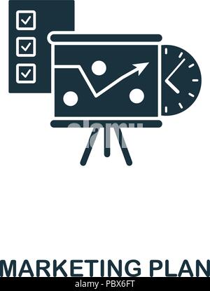 Marketing Plan creative icon. Simple element illustration. Marketing Plan concept symbol design from online marketing collection. For using in web des Stock Vector