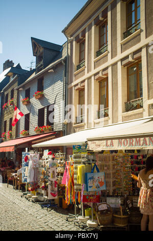 Shops in Honfleur, Normandy, France Stock Photo