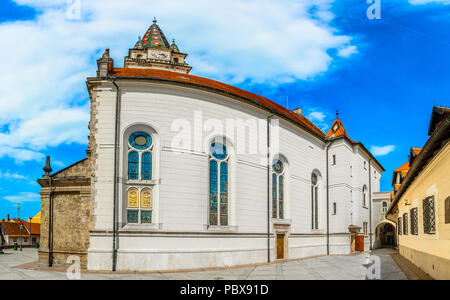 Scenic view at old historical church in Northern Croatia, Marija Bistrica. Stock Photo