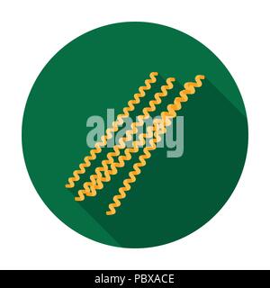 Fusilli bucati pasta icon in cartoon,black style isolated on white ...