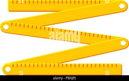Colorful cartoon folding ruler Stock Vector