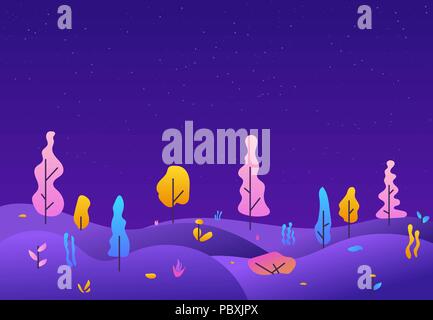 City park in gradient colors Stock Vector