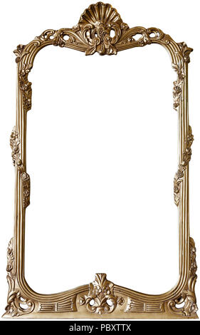 Golden frame for paintings, mirrors or photos Stock Photo