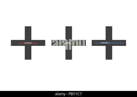 Progress loading bar with lighting. Concept technology. Vector illustration Stock Vector