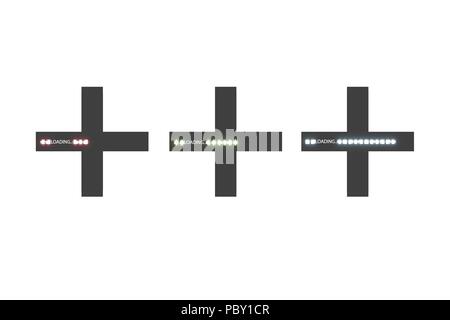 Progress loading bar with lighting. Concept technology. Vector illustration Stock Vector