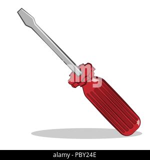 Screwdriver. Cartoon style. Stock Vector