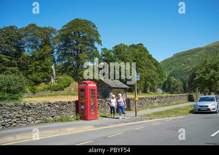 Tourists in Grasmere Village, Lake District, Cumbria, North West England, UK Stock Photo