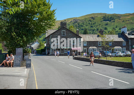 Tourists in Grasmere Village, Lake District, Cumbria, North West England, UK Stock Photo