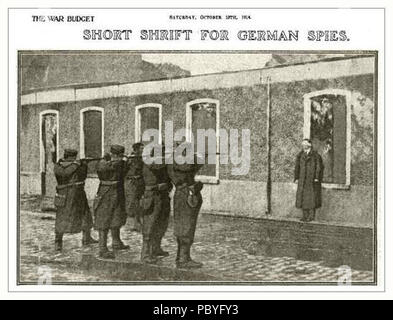 1 Execution Par Un Peloton D Execution D Un Espion Allemand Durant La Premiere Guerre Mondiale Stock Photo Alamy