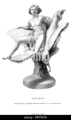 234 Ganimede - J. H. Baker - Ganymede - inc da . E. S. Bartholomew - 1860 Stock Photo