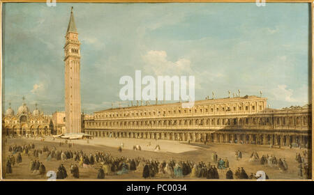 70 Piazza San Marco in Venice (Giacomo Guardi &amp; Francesco Guardi) - Nationalmuseum - 22880 Stock Photo