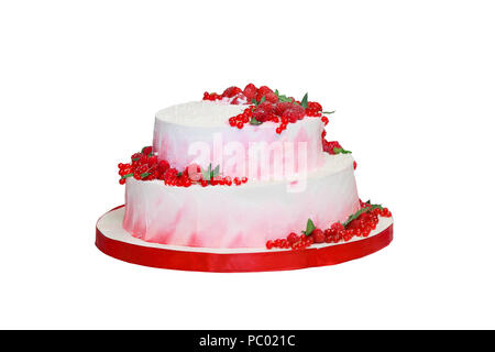 Wedding cake on a white background Stock Photo