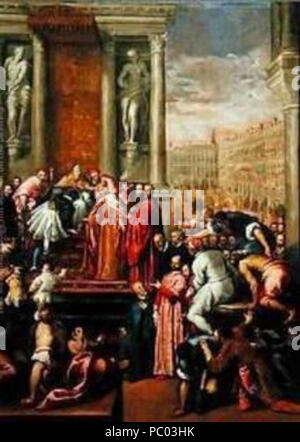 293 Il Papa permette a Ottone di recarsi presso il padre per trattare la pace Stock Photo