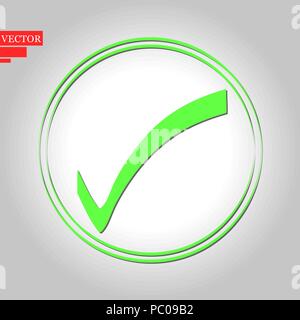 Green approved star sticker vector illustration isolated on white background Stock Vector