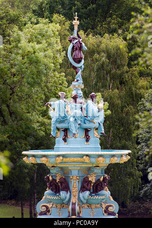 The newly refurbished Ross Fountain in West Princes Street Gardens, Edinburgh, Scotland, UK Stock Photo