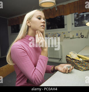 Agnetha Fältskog. Singer. Member of the pop group ABBA. Born 1950. Pictured here 1970 when touring in Sweden with The Agnetha Fältskogs show. Photo: Kristoffersson Stock Photo