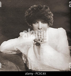 Sarah Bernhardt, 1844 – 1923.  French stage actress.  From These Tremendous Years, published 1938. Stock Photo