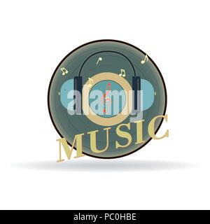 Vinyl record music Stock Vector