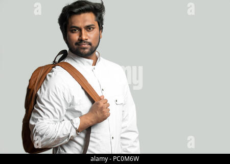 handsome tourist is from india looking at the camera. copyspace Stock Photo