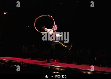 FIVE ACROBATIC SWIZZLE BOYS AT CLUB SWIZZLE ,ROUNDHOUSE ,CHALK FARM ROAD ,CAMDEN TOWN ,LONDON  MONDAY 30 JULY 2018 Stock Photo