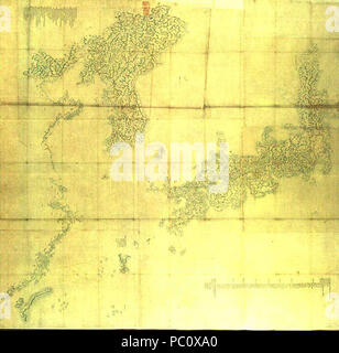 346 Korean map Haedongsamgukdo Stock Photo