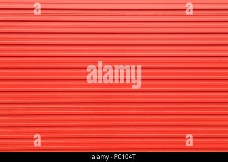 Red garage metal wall background Stock Photo