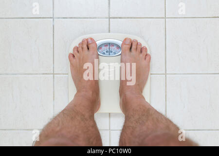 bathroom scales for weighing human weight. healthy lifestyle concept Stock  Photo - Alamy