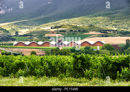 Ysios Wine Cellar, Laguardia, Rioja Alavesa, Basque Country, Spain, Europe Stock Photo