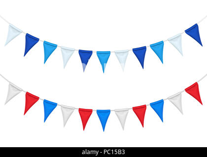 Bunting Flag Garland Isolated Stock Photo