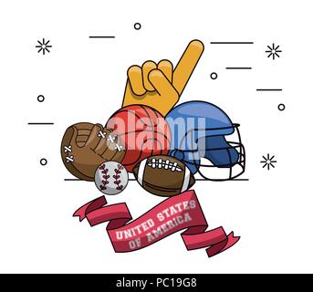 USA sports emblem Stock Vector