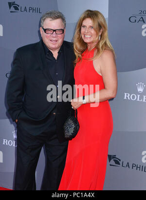 William Shatner and wife 058.jpg at the LA PhilharmonicÕs Walt Disney Concert Hall Opening Night Concert and Gala at the Disney Hall in Los Angeles. September 29, 2015.William Shatner and wife 058 ------------- Red Carpet Event, Vertical, USA, Film Industry, Celebrities,  Photography, Bestof, Arts Culture and Entertainment, Topix Celebrities fashion /  Vertical, Best of, Event in Hollywood Life - California,  Red Carpet and backstage, USA, Film Industry, Celebrities,  movie celebrities, TV celebrities, Music celebrities, Photography, Bestof, Arts Culture and Entertainment,  Topix, Three Quarte Stock Photo