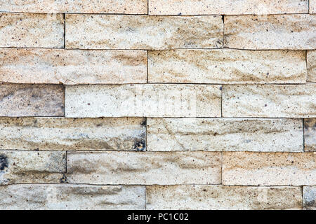Background of natural decorative stone tiles, marble brick wall Stock Photo