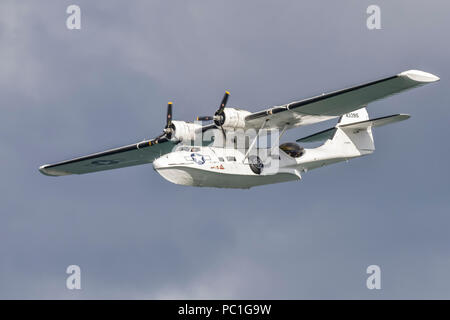 PBY-5A Catalina Flying Boat G-PBYA, a former submarine hunter during WW2 for the Royal Canadian Air Force. Stock Photo