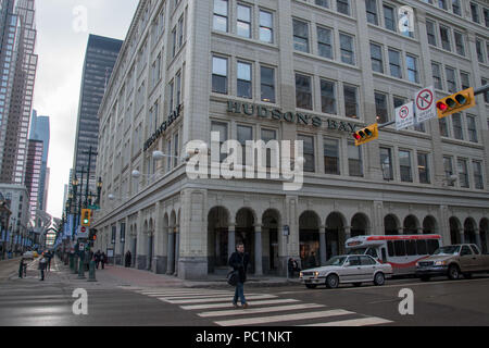 The Hudson's Bay Company Store on Stephen Avenue Mall, in downtown Calgary, Alberta, Canada. Stock Photo