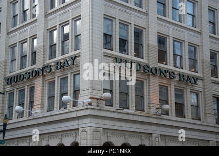 The Hudson's Bay Company Store on Stephen Avenue Mall, in downtown Calgary, Alberta, Canada. Stock Photo