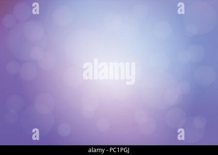 Pale purple blue abstract blurred gradient mesh with bokeh light vector background Stock Vector