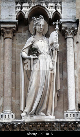 Allegories, The Church, Notre Dame Cathedral, Paris, UNESCO World Heritage Site in Paris, France Stock Photo