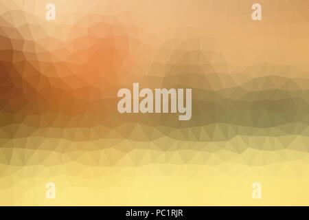 Warm orange greenish low poly vector background. Stock Vector