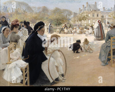 5 Albert Edelfelt - The Luxembourg Gardens, Paris - Stock Photo