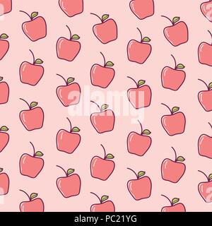 Apples fruits cartoons Stock Vector